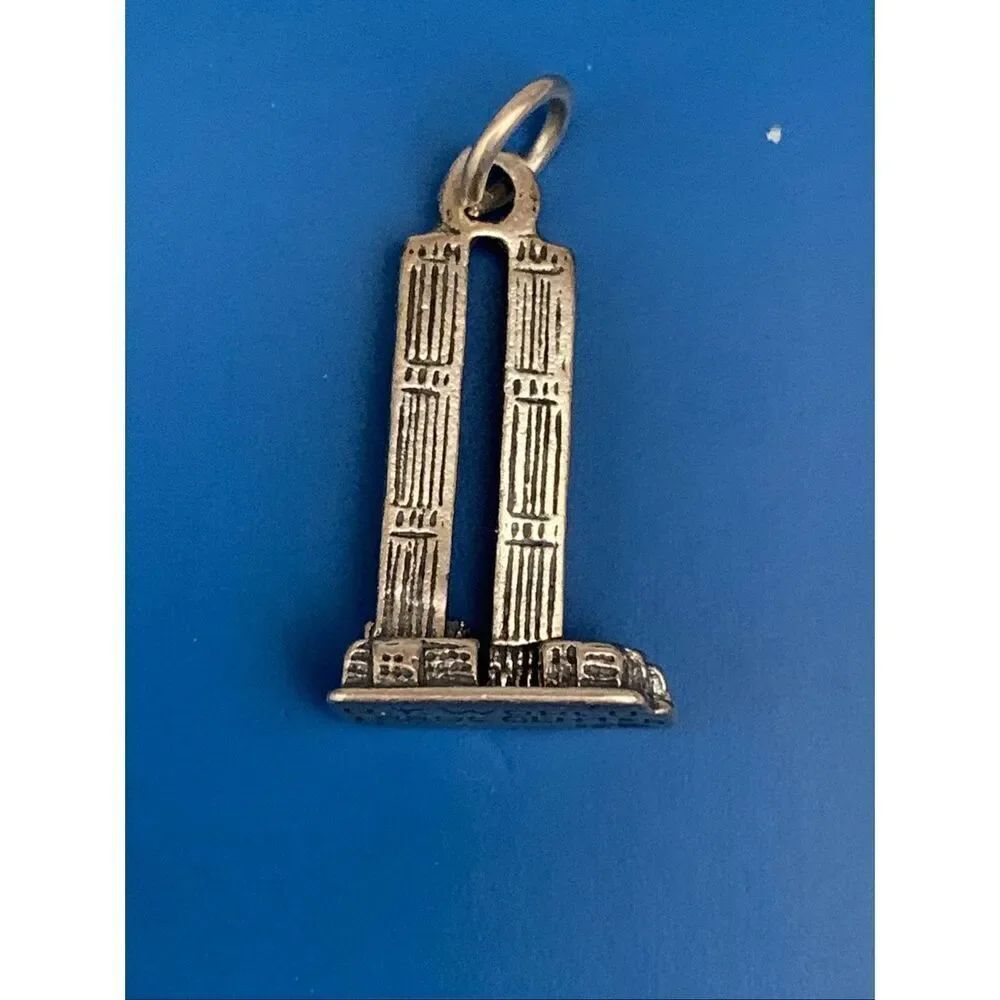 .925 New York City Historical Buildings Sterling Silver Jewelry Charm #NYC